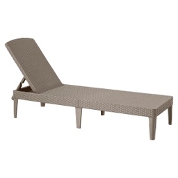 [DT-KTR-17205843CAP-238726] Keter Jaipur All Weather Adjustable Sun Lounger Resin, Capuccino