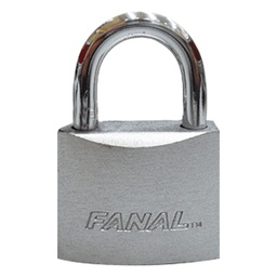 [FH25-S-GL] ****Fanal 25mm Iron Padlock Long Shackle Silver