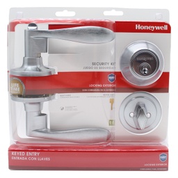 [8107205] Honeywell Curve Lever Combo Keyed Entry Satin Chrome