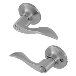 [8107305] Honeywell Curve Lever Combo Keyed Entry Satin Nickel