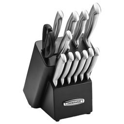 [5191608] Farberware Edgekeeper 13pc Self Sharpening Knife Block Set, Stainless Steel