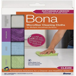 [AX0003627] ****Bona Multi-Surface Microfiber Cleaning Cloths 4ct