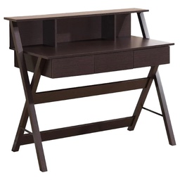 [CD-8400-WN] ****Techni Mobili Workstation Desk with Shelves and Storage, Wenge