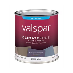 [044.0027300.005] Valspar ClimateZone Paint &amp; Primer Flat Exterior, White