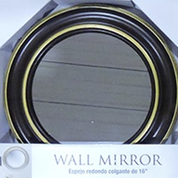 [37014] ****Karen Rhodes Collection 16-In. Wall Mirror, Brown-Gold