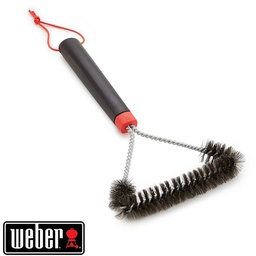 [6277] Weber 12 In. Stainless Steel Bristles 3-Sided Grill Cleaning Brush