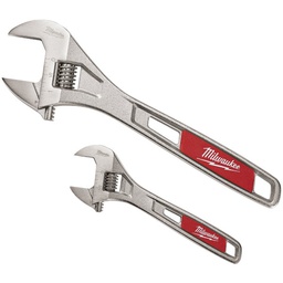 [48-22-7400] ****Milwaukee Set of 2 Adjustable Wrenches 6-in &amp; 10-in