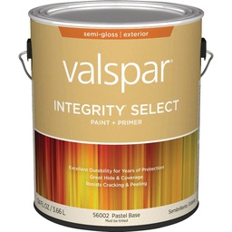 [028.0056002.007] Valspar Integrity Select Semi-Gloss Paint &amp; Primer Exterior Paint, Pastel Base, 1 Gal