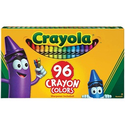 [013 0096/52-0096] Crayola Crayons with Sharpener 96 Count