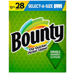 [990288307] Bounty Select-A-Size Paper Towels 12-pack, 105 sheets/roll