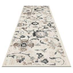 [DN870B26 CHR24851] L'Baiet Rugs Grey Floral 2'x6'