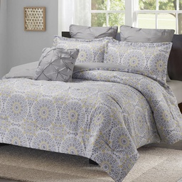 [15223AISHA-Q / BCSQ41623] Brighton Home Collection 6pc Queen Comforter Set, Aisha