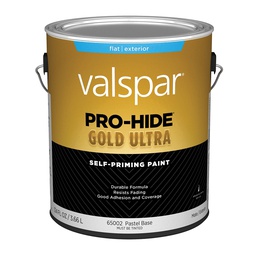 [028.0065002.007] Valspar Pro-Hide Gold Ultra Latex Flat Exterior House Paint, Pastel Base, 1 Gal.