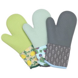 [KKFHOM-LEM] Krumbs Kitchen Farmhouse Collection Oven Mitts - Lemon