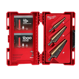 [48-89-9291] ****Milwaukee Cobalt Step Bit Kit, 3-Piece Set