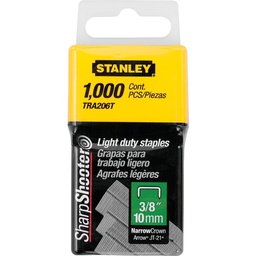 [TRA206T] ****Stanley SharpShooter Light-Duty Narrow Crown Staple, 3/8 In. 1000-Pack