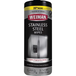 [92A] Weiman Stainless Steel Wipes 3.25 In. x 8 In. (30-Count)