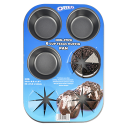 [OR1006] Oreo 6-cup Texas Muffin Pan 32x21.5x3.8cm