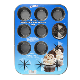 [OR1031] Oreo 12-cup Mini Cupcake Pan 25.5x19.5x2.1cm