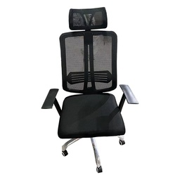 [MEOC25452] Mobel Ergonomic Office Chair,Mesh Back With Headrest Black