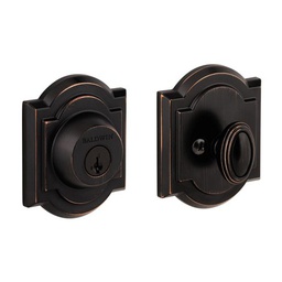 [93800-012 / 380 ARB 11P SMT] Baldwin Prestige Deadbolt/Entry Door Lock with Key, Venetian Bronze