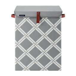 [21A331-HG] ****Nautica Folding Hamper with Lid, Gray Weave
