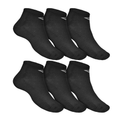 [EVSX6P4911-BK] Everlast Ankle Socks (Size 9-11) Poly 6-Pack, Black