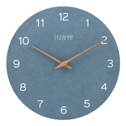 [404-3630A] La Crosse Tahoe Contemporary Quartz Analog Wall Clock 12 In. Blue