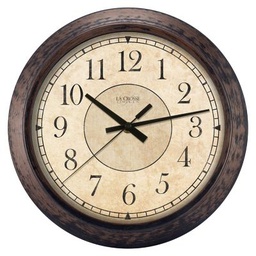 [404-2635-INT / 404-2635] La Crosse Savannah Quartz Analog Wall Clock 14 In. Rustic Bronze