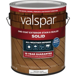 [VL1028091-16] Valspar Solid Deck Stain, Neutral Base, 1 Gal.