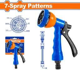 [WSN1E07] Wadfow Plastic Trigger Nozzle with 7-Spray Patterns